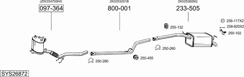 Bosal SYS26872 - Impianto gas scarico autozon.pro