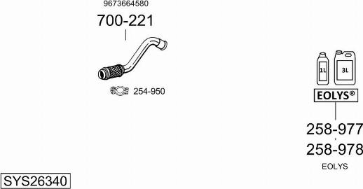 Bosal SYS26340 - Impianto gas scarico autozon.pro