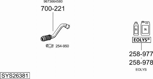 Bosal SYS26381 - Impianto gas scarico autozon.pro