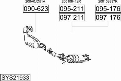 Bosal SYS21933 - Impianto gas scarico autozon.pro