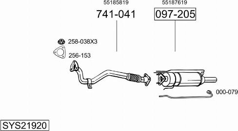 Bosal SYS21920 - Impianto gas scarico autozon.pro