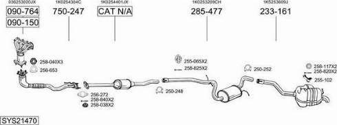 Bosal SYS21470 - Impianto gas scarico autozon.pro