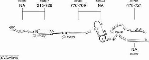 Bosal SYS21014 - Impianto gas scarico autozon.pro