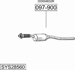 Bosal SYS28560 - Impianto gas scarico autozon.pro