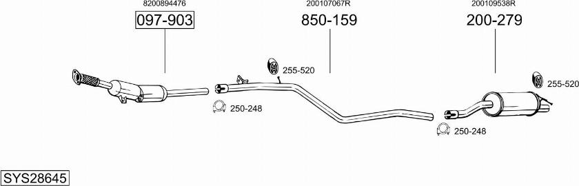 Bosal SYS28645 - Impianto gas scarico autozon.pro