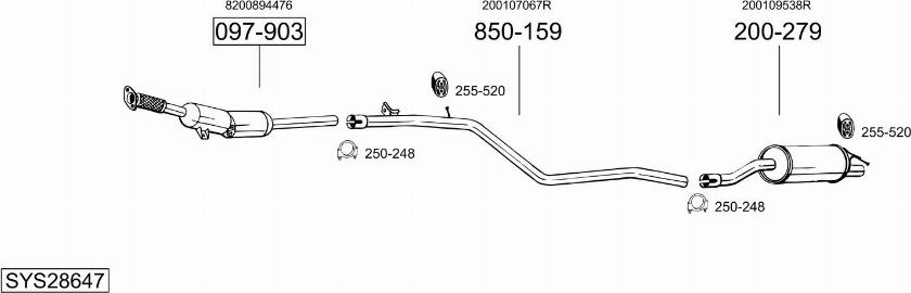 Bosal SYS28647 - Impianto gas scarico autozon.pro