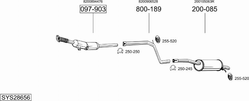 Bosal SYS28656 - Impianto gas scarico autozon.pro