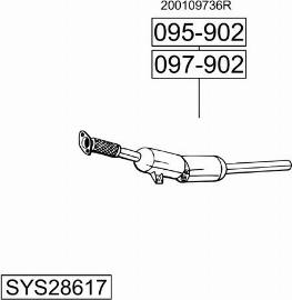 Bosal SYS28617 - Impianto gas scarico autozon.pro