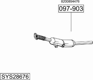 Bosal SYS28676 - Impianto gas scarico autozon.pro