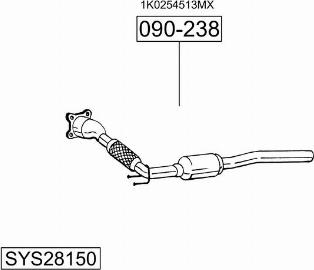 Bosal SYS28150 - Impianto gas scarico autozon.pro