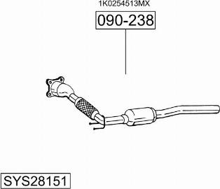 Bosal SYS28151 - Impianto gas scarico autozon.pro