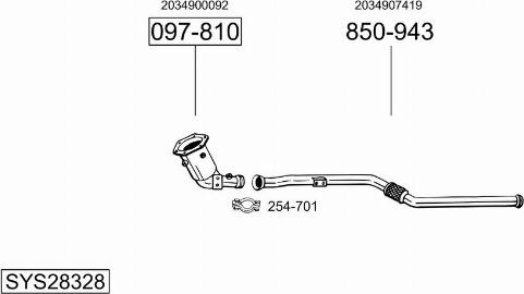 Bosal SYS28328 - Impianto gas scarico autozon.pro