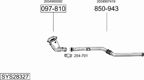 Bosal SYS28327 - Impianto gas scarico autozon.pro