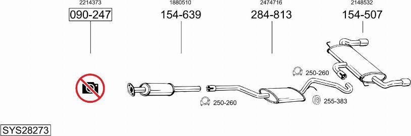 Bosal SYS28273 - Impianto gas scarico autozon.pro