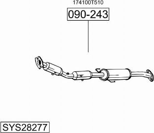 Bosal SYS28277 - Impianto gas scarico autozon.pro