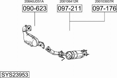 Bosal SYS23953 - Impianto gas scarico autozon.pro