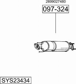 Bosal SYS23434 - Impianto gas scarico autozon.pro