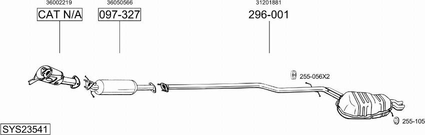 Bosal SYS23541 - Impianto gas scarico autozon.pro