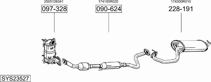 Bosal SYS23527 - Impianto gas scarico autozon.pro