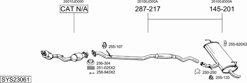 Bosal SYS23061 - Impianto gas scarico autozon.pro