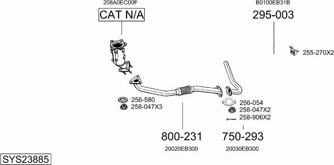 Bosal SYS23885 - Impianto gas scarico autozon.pro