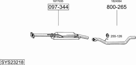 Bosal SYS23218 - Impianto gas scarico autozon.pro