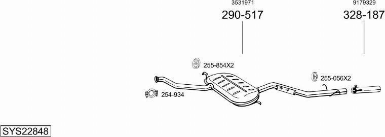 Bosal SYS22848 - Impianto gas scarico autozon.pro