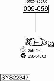 Bosal SYS22347 - Impianto gas scarico autozon.pro