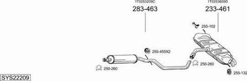 Bosal SYS22209 - Impianto gas scarico autozon.pro