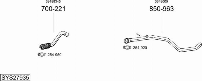 Bosal SYS27935 - Impianto gas scarico autozon.pro