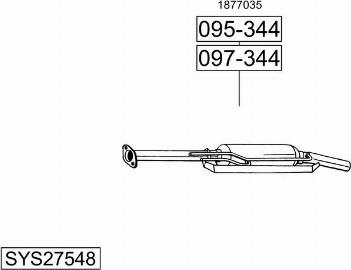 Bosal SYS27548 - Impianto gas scarico autozon.pro