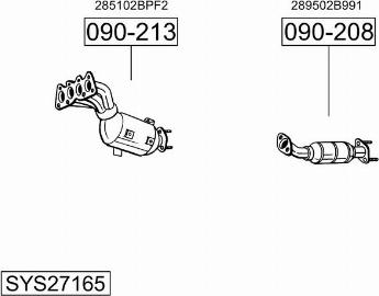 Bosal SYS27165 - Impianto gas scarico autozon.pro