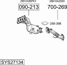 Bosal SYS27134 - Impianto gas scarico autozon.pro