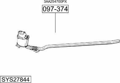 Bosal SYS27844 - Impianto gas scarico autozon.pro