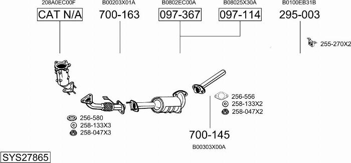 Bosal SYS27865 - Impianto gas scarico autozon.pro