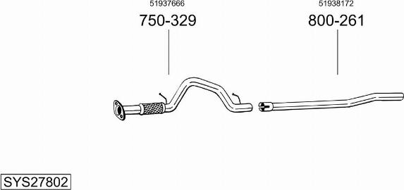 Bosal SYS27802 - Impianto gas scarico autozon.pro