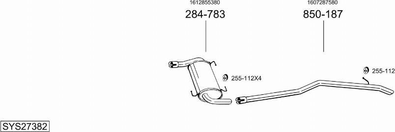 Bosal SYS27382 - Impianto gas scarico autozon.pro