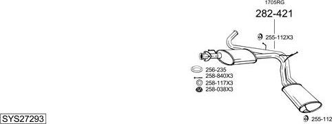 Bosal SYS27293 - Impianto gas scarico autozon.pro