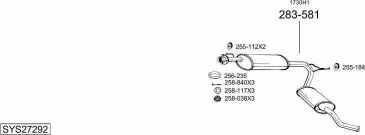 Bosal SYS27292 - Impianto gas scarico autozon.pro