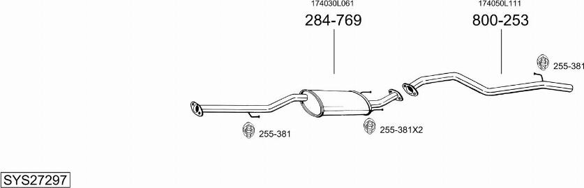 Bosal SYS27297 - Impianto gas scarico autozon.pro