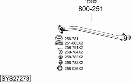 Bosal SYS27273 - Impianto gas scarico autozon.pro