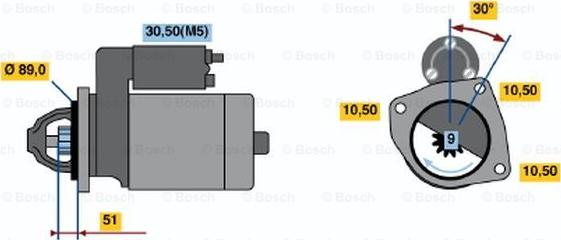 BOSCH 9 000 083 054 - Motorino d'avviamento autozon.pro