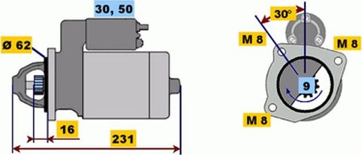 BOSCH 9 000 334 102 - Motorino d'avviamento autozon.pro