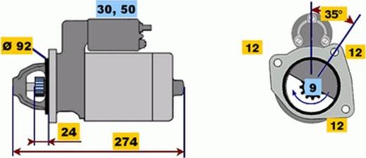 BOSCH 9 000 331 432 - Motorino d'avviamento autozon.pro