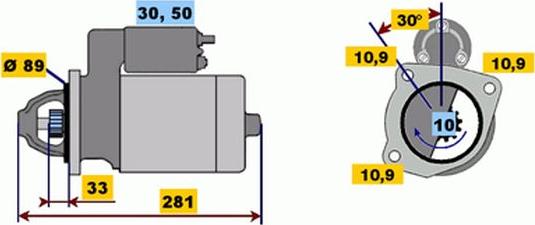 BOSCH 9 000 331 423 - Motorino d'avviamento autozon.pro