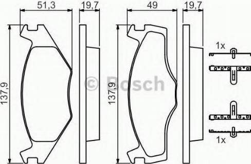 BOSCH 986468873 - Kit pastiglie freno, Freno a disco autozon.pro