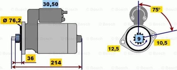 BOSCH 6 004 AA0 022 - Motorino d'avviamento autozon.pro