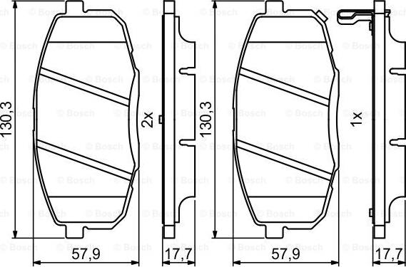 BOSCH 0 986 494 995 - Kit pastiglie freno, Freno a disco autozon.pro