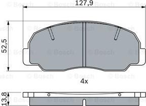 BOSCH 0 986 494 944 - Kit pastiglie freno, Freno a disco autozon.pro