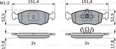 BOSCH 0 986 494 943 - Kit pastiglie freno, Freno a disco autozon.pro